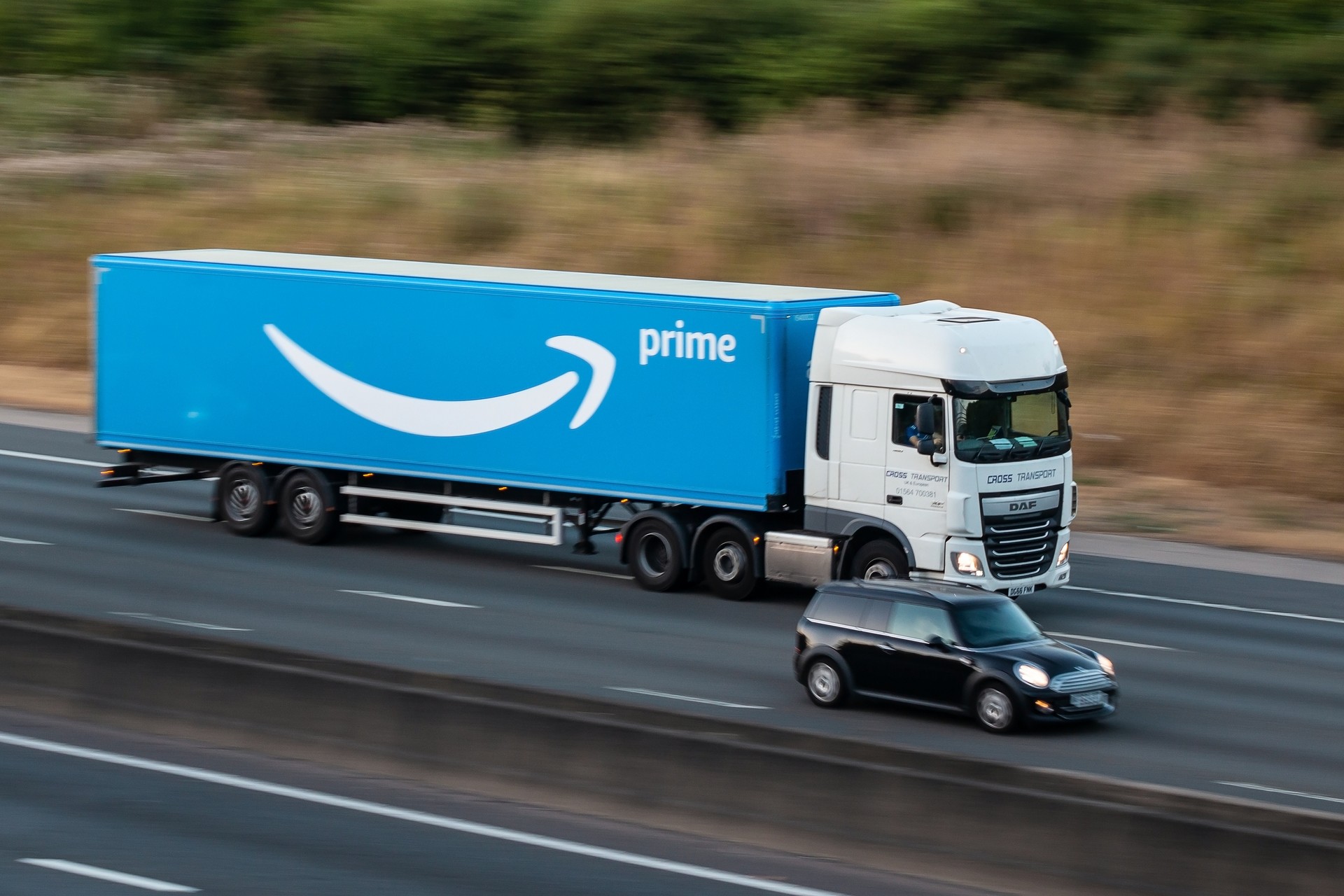 Amazon Prime Lorry in motion